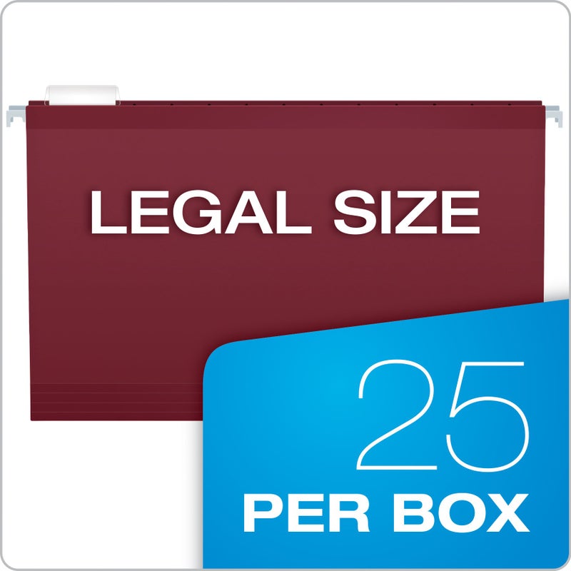 بندافليكس Pendaflex Esselte PFX415315BUR مجلدات معلقة معززة Pendaflex حجم قانوني بورجوندي 1/5 قطع 25/BX (4153 1/5 BUR) - Image 5